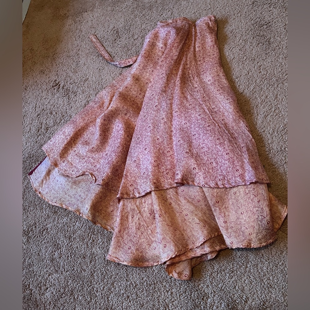 Chic Thing by Shop Therapy - Silk Wrap Skirt - Pink